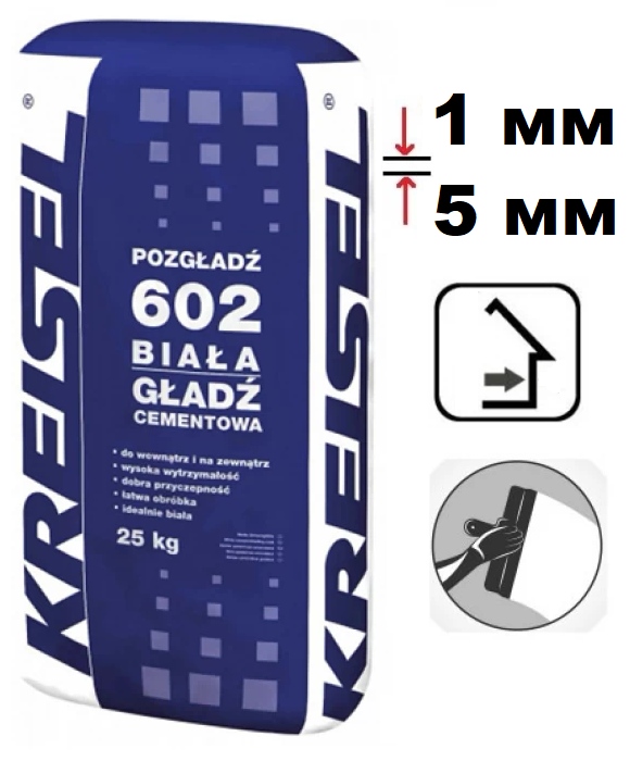 Kreisel 602 белая цементная шпаклевка, 25 кг