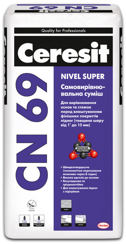 Ceresit CN-69, самовыравнивающийся наливной пол (2-40 мм), 25 кг