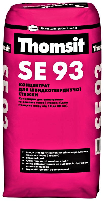 Ceresit SE 93, цементная стяжка для пола (10-80 мм), 25 кг