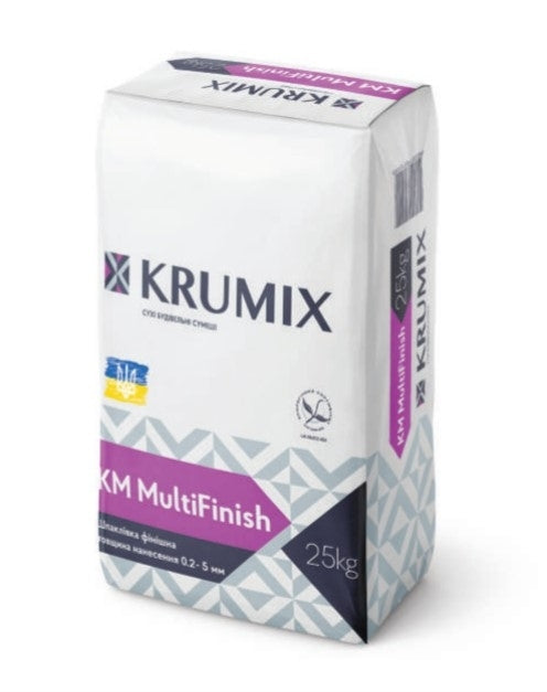 Krumix MultiFinish, шпаклевка финишная гипсовая, 25кг