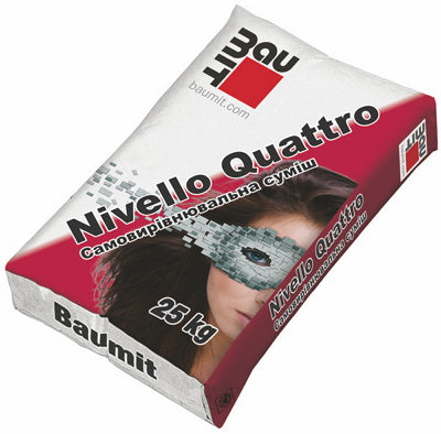 Baumit Nivello Quattro, цементный наливной пол (1-20 мм), 25 кг