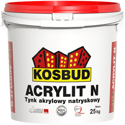 Штукатурка акриловая машинного нанесения KOSBUD ACRYLIT N, 25 кг