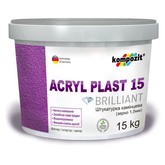 Akryl Plast 15 декоративная штукатурка " барашек", 15 кг