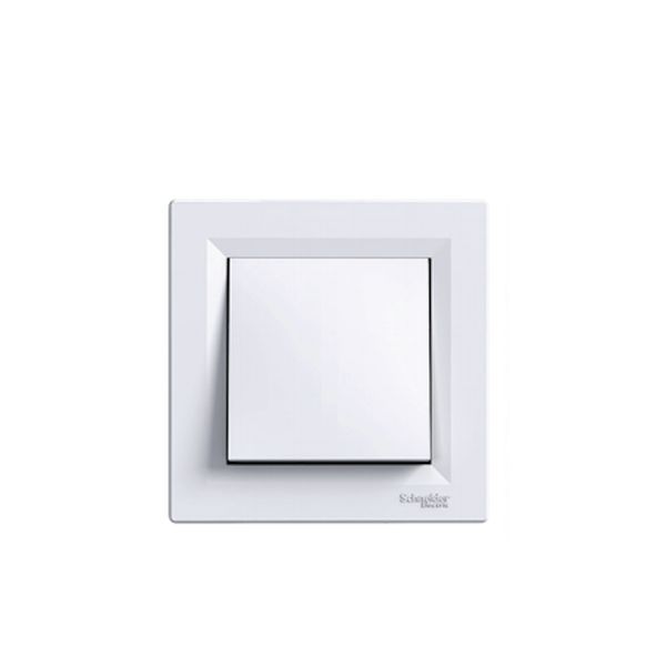 Одноклавішний кнопковий вимикач Schneider Electric Asfora EPH0700121, білий