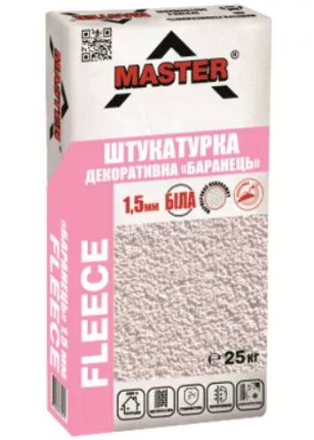 Master FLEECE, Декоративна штукатурка, Баранець, зерно 1,5 мм, 25 кг