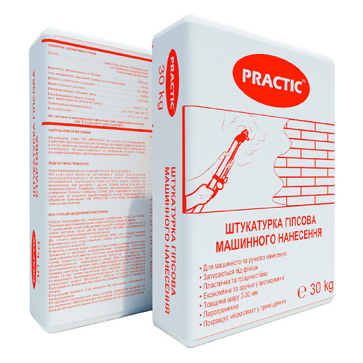 Practic, Штукатурка гипсовая машинного нанесения, 30 кг