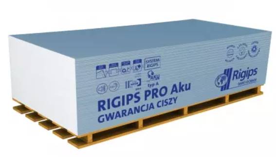 Гипсокартон влагостойкий RIGIPS PRO AKU Hydro, 12,5 мм