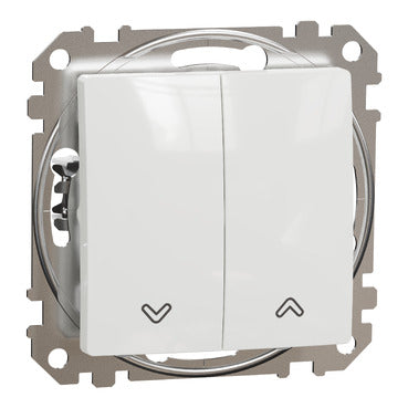 Кнопковий вимикач для жалюзі Schneider Electric Sedna Design SDD111114, білий