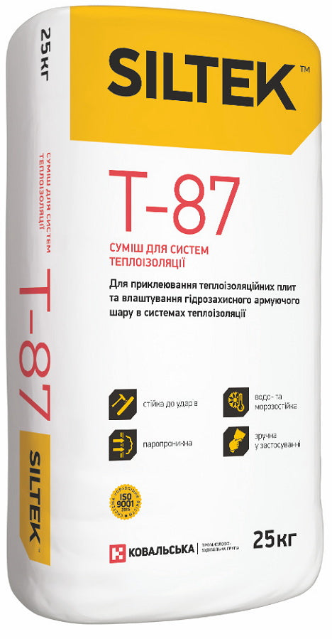 Силтек Т-87, клей для приклеивания и армирования утеплителя, 25 кг