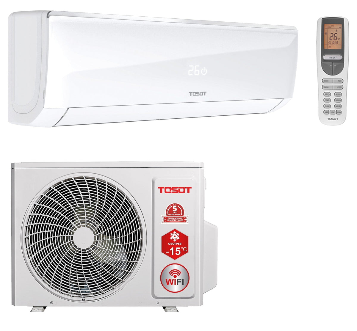 Кондиціонер TOSOT Expert Inverter EU GB-24VP2, внутрішній і зовнішній блоки