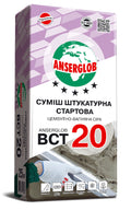 Ансерглоб ВСТ-20, штукатурка цементно-известковая стартовая( 5-30мм), 25 кг