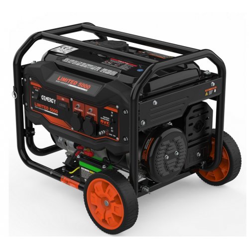 Генератор бензиновий GENERGY LIMITED 5000 RC V2, 4,5кВт, 1ф, колеса, електростартер