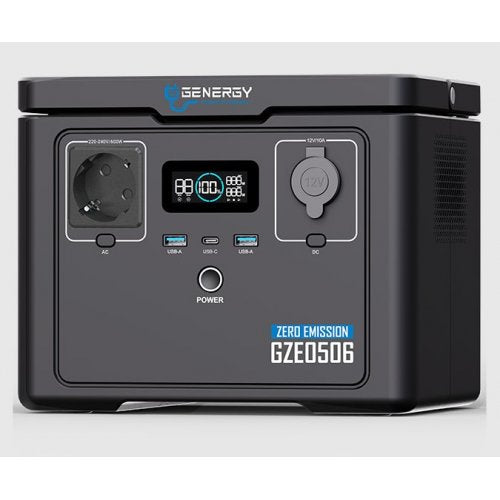 Зарядна станція GENERGY ZERO GZE-0506, 500Вт/ч, 600Вт ном, 1200Вт макс.