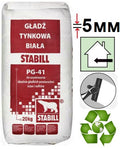 Stabill PG 41, шпаклевка гипсовая финишная (до 5 мм), 20 кг