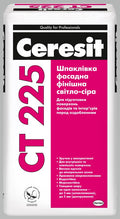 Ceresit CT 225 "сіра" шпаклівка фінішна для фасаду 3-5 мм, 25 кг
