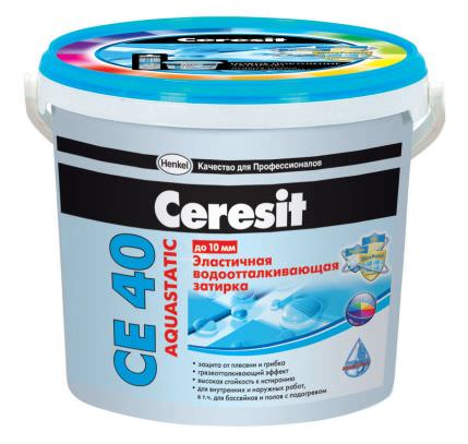 Ceresit CE 40 Aquastatic, еластична затирка для швів 1–6 мм, 2 кг
