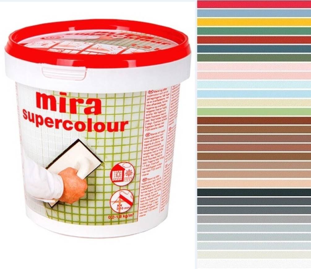 Mira Supercolour, цементна затирка для швів 2–10 мм