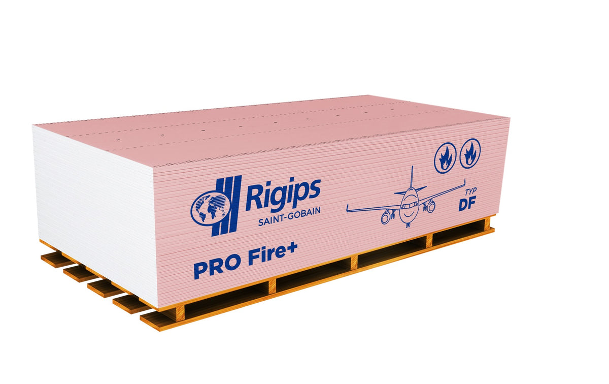 Огнестойкий гипсокартон RIGIPS PRO FIRE+ тип DF, 12,5 мм