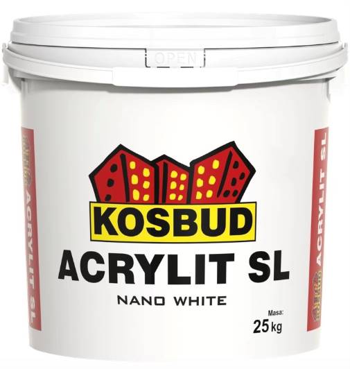 Штукатурка силиконовая KOSBUD ACRYLIT SL nano white, 25 кг