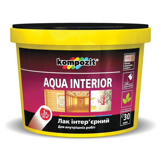 AQUA INTERIOR лак интерьерный, 10 л