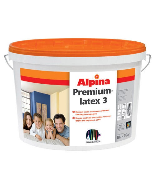 Alpina PremiumLatex 3, латексная акриловая краска, 10 л