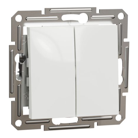 Двоклавішний вимикач Schneider Electric Asfora EPH0370121, білий, без рамки