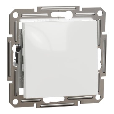 Одноклавішний прохідний вимикач Schneider Electric Asfora EPH0470121, білий, без рамки