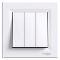 Трьохклавішний вимикач Schneider Electric Asfora EPH2100121, білий