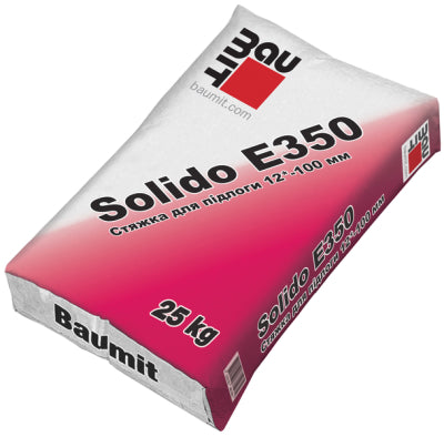 Бауміт Solido E-350, стяжка цементна, 12-100 мм, 25 кг
