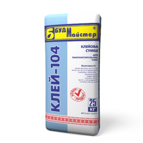 БудМайстер Клей-104 для минваты и пенопласта, 25 кг.