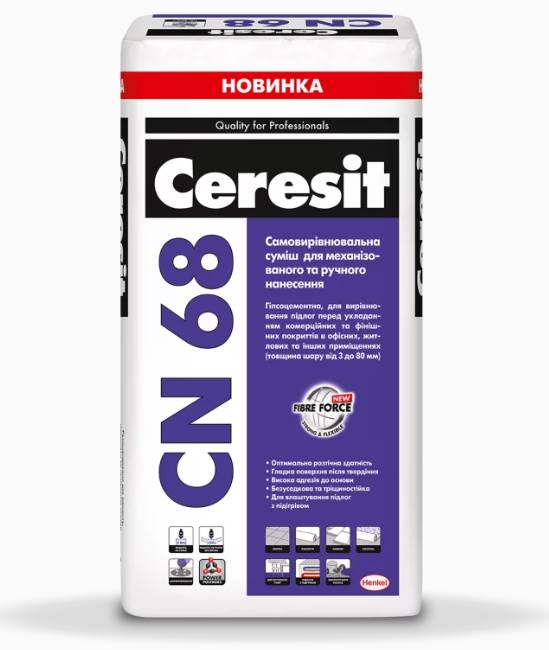 CERESIT CN-68, Самовирівнююча суміш, 3-80 мм, 25 кг