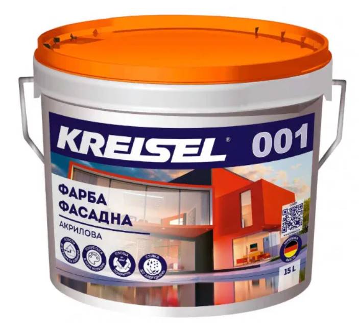 Kreisel 001 База B - Фарба фасадна акрилова, 15 л