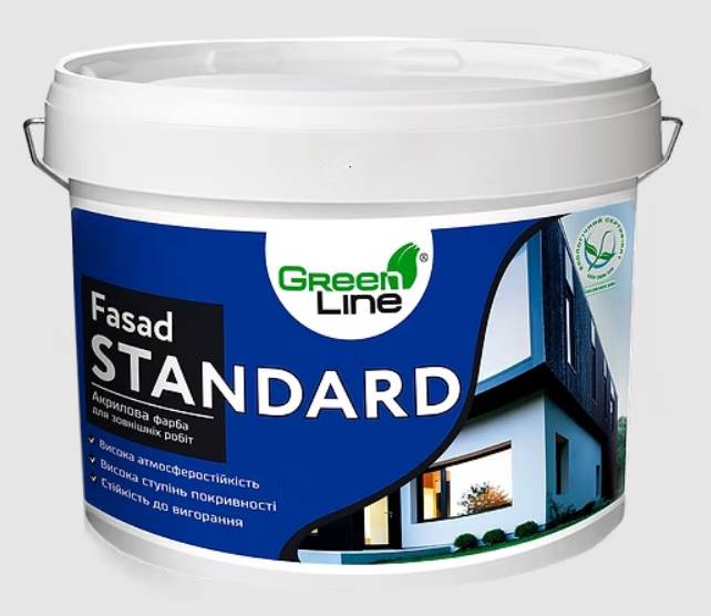 GREEN LINE, Фасадна фарба Fasad Standard, 10 л