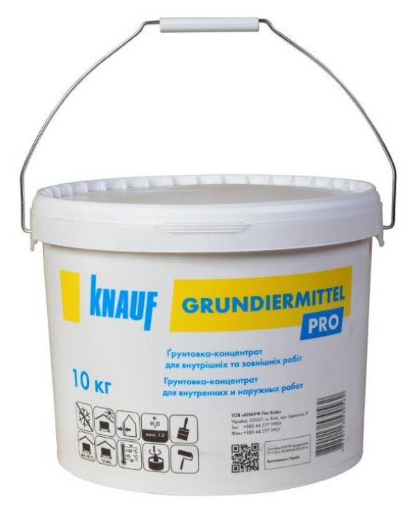 KNAUF Grundiermittel, ґрунтовка-концентрат для поглинальних основ, 10 кг