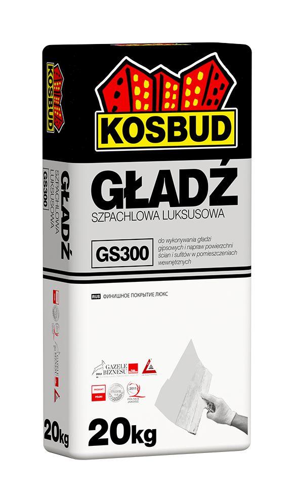 Шпаклёвка финишная снежно-белая, KOSBUD GS 300, 20 кг