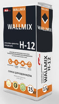 Wallmix H-12, Шпаклевка цементная финишная белая, 15 кг