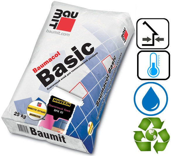 Baumit Basic, клей для плитки, 25 кг