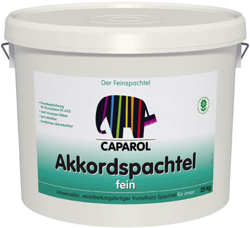 Caparol Akkordspachtel Fein, готовая шпаклевка (1-1,5 мм), 25 кг