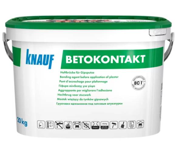KNAUF Betokontakt — адгезійна ґрунтовка з кварцовим піском, 20 кг