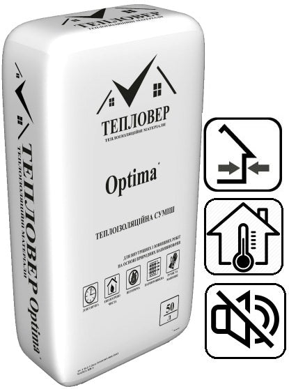 Тепловер Optima, теплоизоляционная смесь, 50 л/мешок