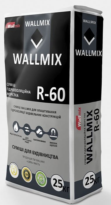 Wallmix R60, Смесь гидроизоляционная, жёсткая 25 кг