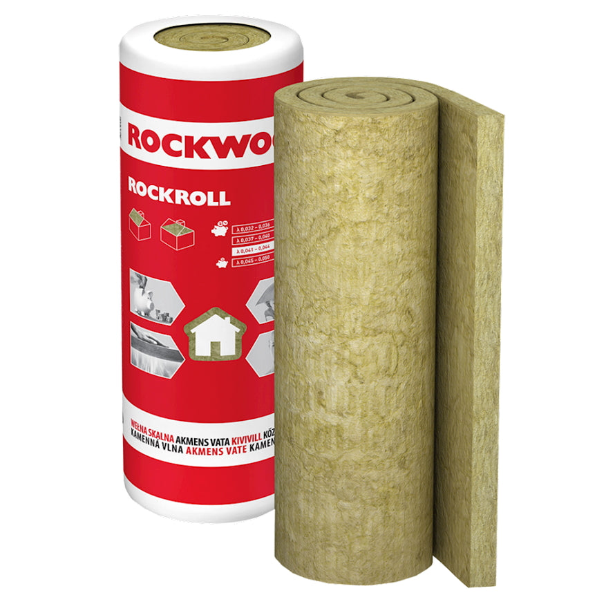Rockwool Rockroll, базальтовая вата в рулонах, 22 кг/м3