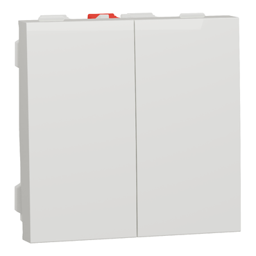 Вимикач двоклавішний Schneider Electric Unica New, білий