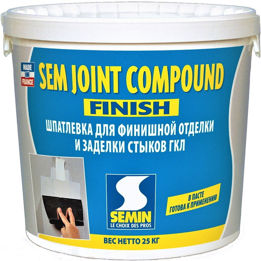 Semin Sem Joint Compaund готовая шпаклевка для стыков ГКЛ (1-3 мм), 25 кг