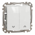 Кнопковий вимикач для жалюзі Schneider Electric Sedna Design SDD111114, білий