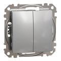 Двоклавішний вимикач Schneider Electric Sedna Design SDD113105, алюміній