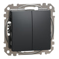 Двоклавішний вимикач Schneider Electric Sedna Design SDD114105, антрацит