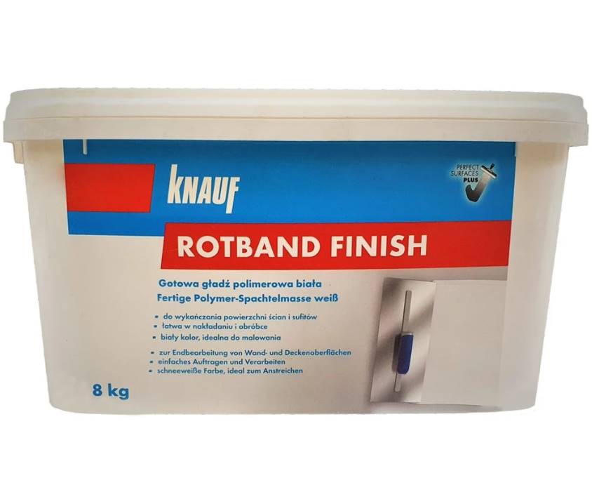 Шпаклівка готова фінішна KNAUF Rotband Finish, 8 кг