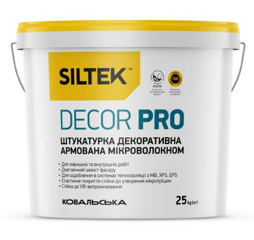 Siltek Decor Pro, Штукатурка декоративна армована мікроволокном, 25 кг