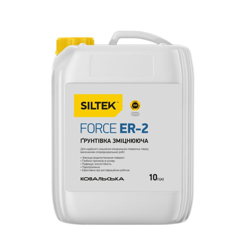 Siltek ER-2 Force — зміцнювальна силікатна ґрунтовка, 10 л